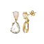 Pendientes colgantes plata chapado en oro y piedras Salvatore 163A0412